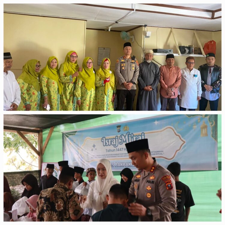 Polres Pakpak Bharat Peringati Isra Mikraj Dan Syukuran Bersama Anak-anak Yatim Piatu