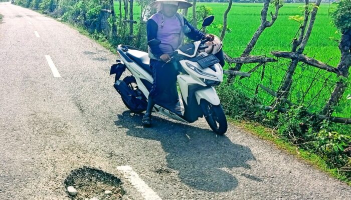 Lubang Jalan Teror Warga, PUPR Pidie Kemana?