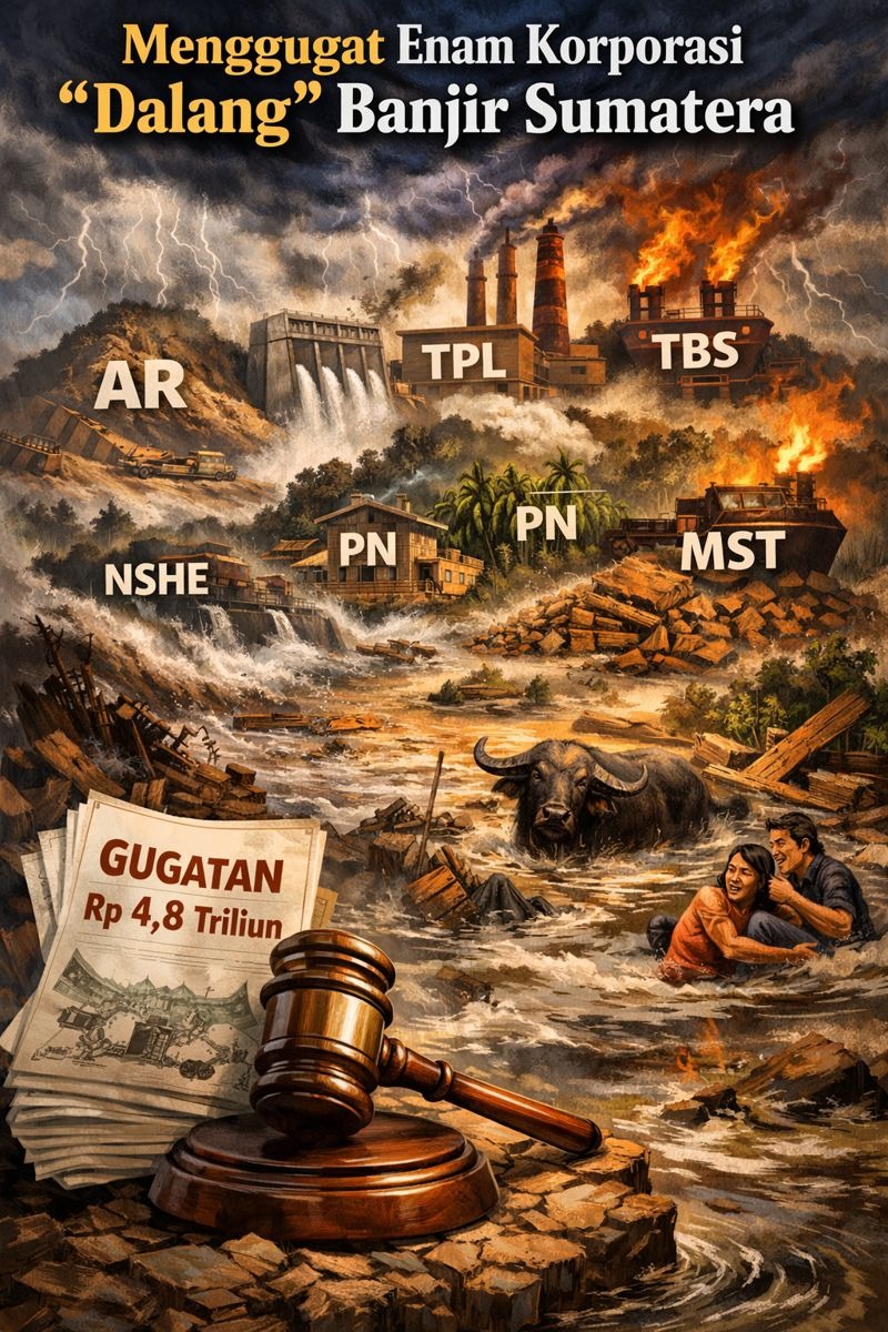 Menggugat Enam Korporasi “Dalang” Banjir Sumatera