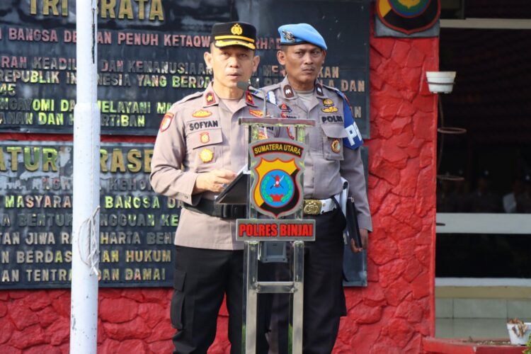 46 Personel Polres Binjai Terima Satya Lencana Pengabdian Polri