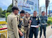 Satpol PP dan WH Bubarkan Aksi Penggalangan Dana Tanpa Izin di Bundaran Lambaro