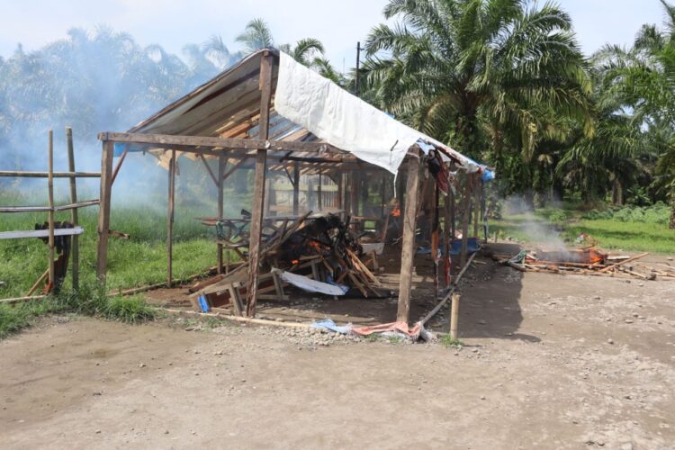 Polres Binjai Musnahkan Barak Narkoba di Bhakti Karya Binjai Selatan