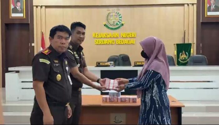 Kasus Kredit Macet Selamet Dieksekusi, Kejari Sergai Terima Pengembalian Uang Negara Rp450 Juta
