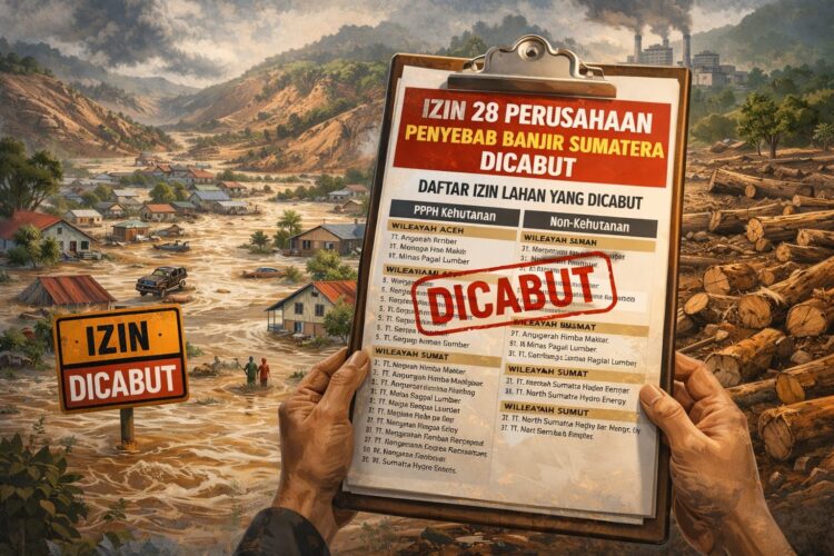 Izin 28 Perusahaan Penyebab Banjir Sumatra Dicabut, Ini Daftarnya