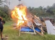 Gerebek Narkoba dan Judi di Sibolangit, Barak Dibakar, 17 Orang Diamankan