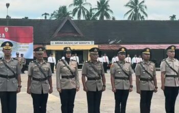 Kapolres Pimpin Sertijab Sejumlah Pejabat Utama Polres Mandailing Natal