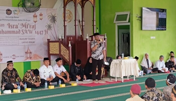 Peringati Isra Mikraj, Kalapas Binjai Ajak Warga Binaan Introspeksi Diri