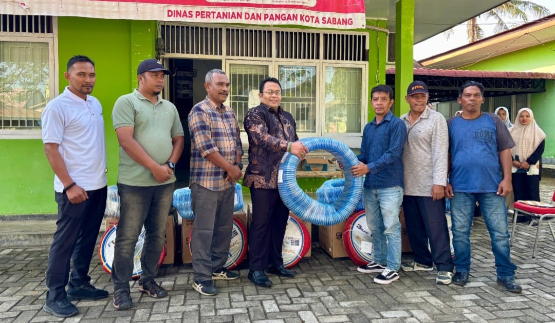 Petani Sabang Terima Bantuan Pompa Air, Wali Kota: Manfaatkan Secara Optimal