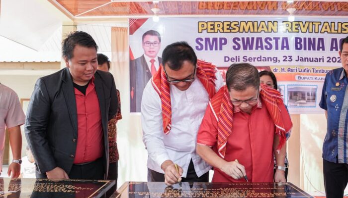 SMP Swasta Bina Agung Diresmikan, Asri Ludin Tambunan: Anak Tinggal Fokus Belajar