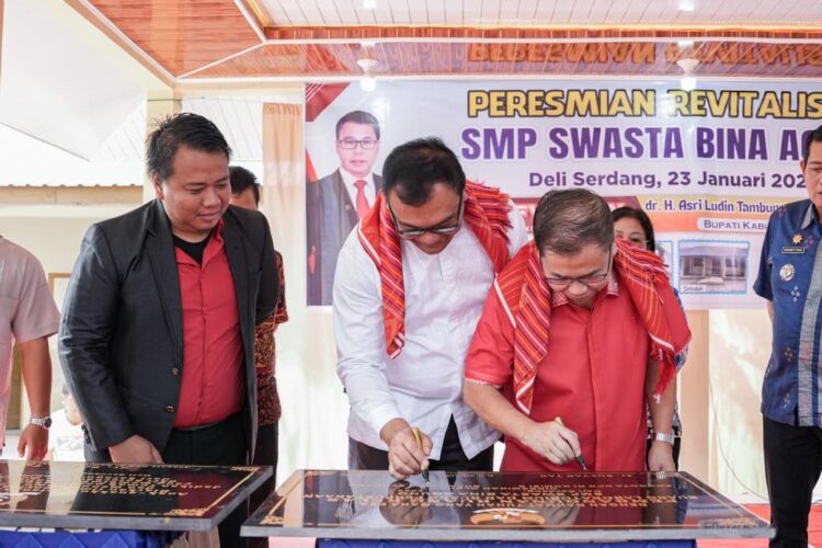 SMP Swasta Bina Agung Diresmikan, Asri Ludin Tambunan: Anak Tinggal Fokus Belajar