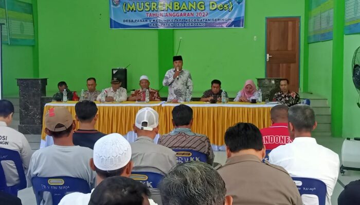 Desa Pasar V Kebun Kelapa Gelar Musrenbang, Kades: Jika Ada Keluhan Jangan Sampaikan di Kedai Kopi