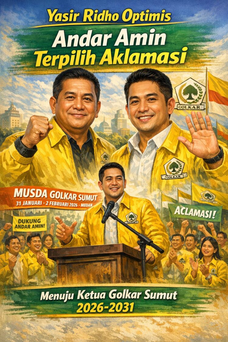 Yasir Ridho Optimis Andar Amin Terpilih Aklamasi Jadi Ketua Golkar Sumut