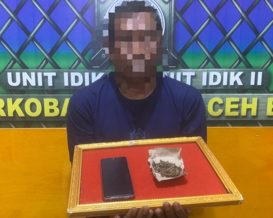 Subuh Digerebek, Petani Di Manggeng Abdya Simpan Ganja 6,21 Gram