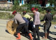 Kapolres Gayo Lues Bangun Jembatan Gantung