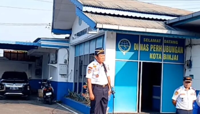 Apel Gabungan Dishub Binjai, Rangkai Perpisahan Kepala Seksi Lalu Lintas