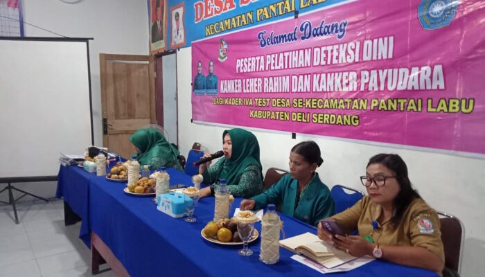 PKK Kecamatan Pantai Labu Lakukan Penyuluhan IVA Test dan Kanker Payudara