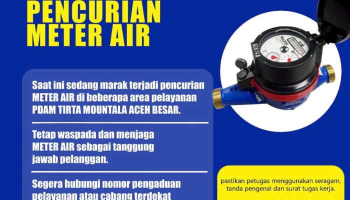 Marak Pencurian Water Meter, Warga Banda Aceh Merugi