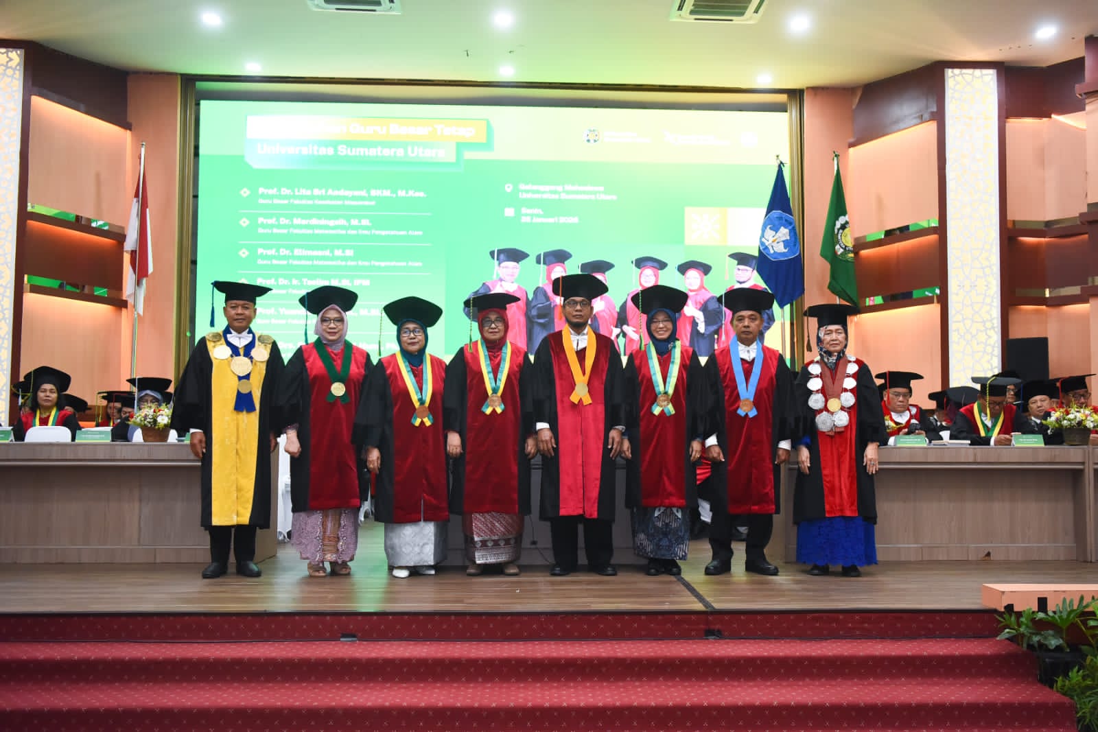 Rektor USU Kukuhkan Enam Guru Besar Tetap