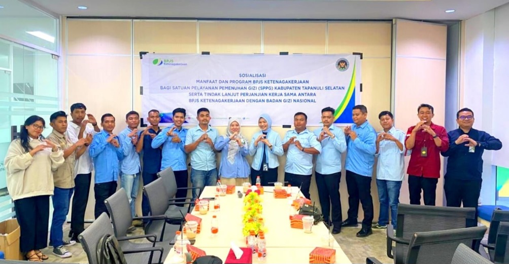 BPJS Ketenagakerjaan Sosialisasikan Jamsostek Ke Pekerja SPPG Tapsel