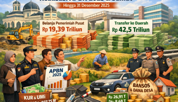 Realisasi APBN 2025 Di Sumut Capai Rp19,39 T, TKD Tembus Rp42,5 T