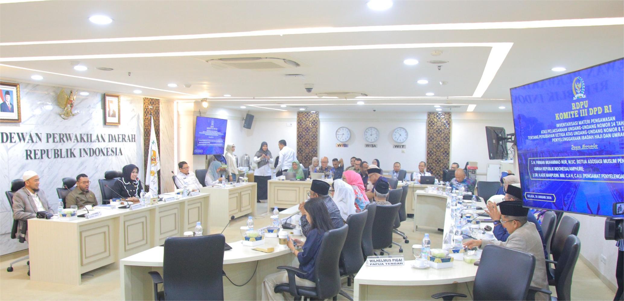 DPD RI Khawtir Struktur ASN Kemenhaj Belum Terbentuk Dapat Mengganggu Pelaksanaan Umrah Dan Haji