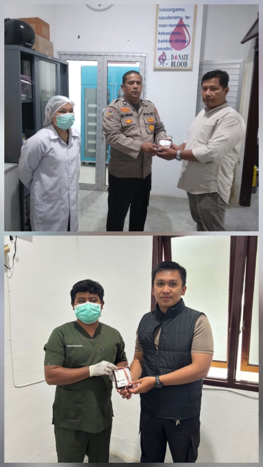Personel Polres Pakpak Bharat Donorkan Darah Bantu Warga Di Bulan Ramadhan