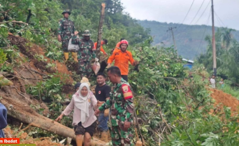 Longsor Di Siraisan Ulu Barumun Sudah Tertanggulangi