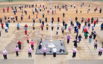 Bunda PAUD Labusel Ajak ASN Dan Masyarakat Senam Sehat