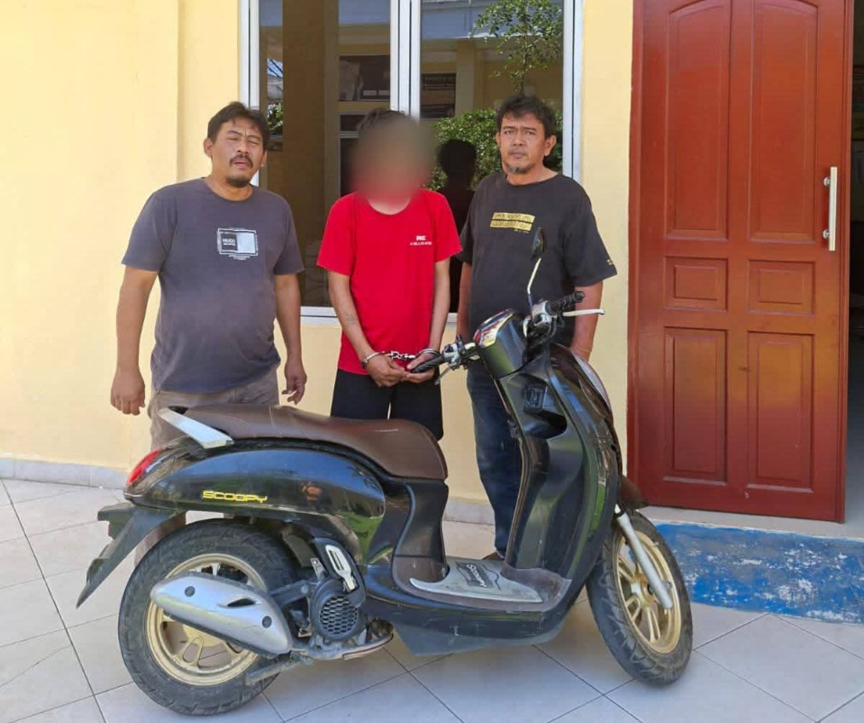 Pencuri Motor Teman Dekat Diciduk Polres Simalungun