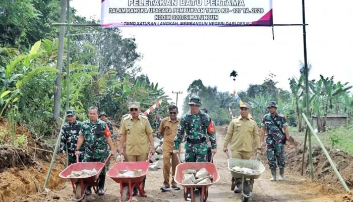 Bupati Simalungun Buka TMMD Ke-127 Di Kecamatan Raya