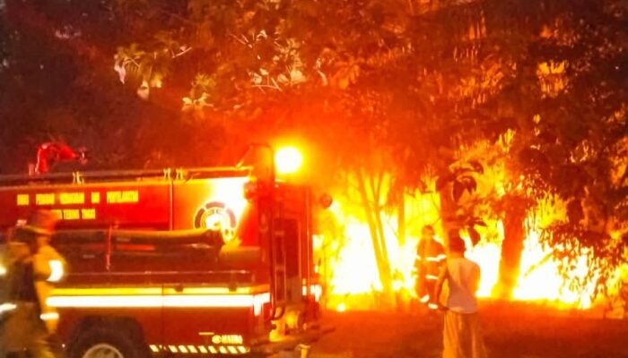 Lahan Kosong Di Jalan Gunung Leuser Tebingtinggi Terbakar