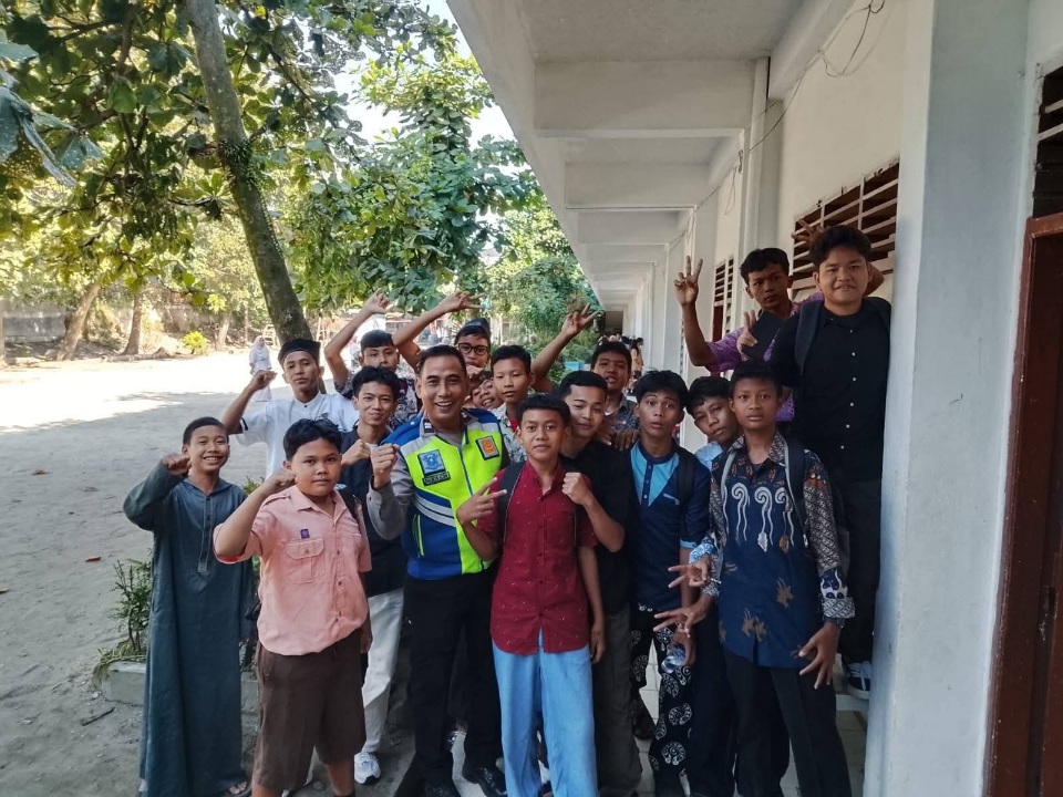 Sat Lantas Simalungun Edukasi Pelajar Soal Keselamatan Berlalu Lintas