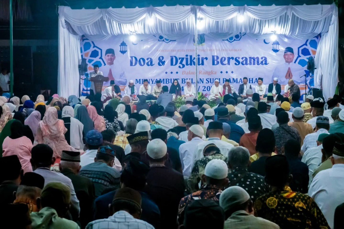 Ribuan Warga Tebingtinggi Ikuti Doa Dan Dzikir Jelang Ramadhan
