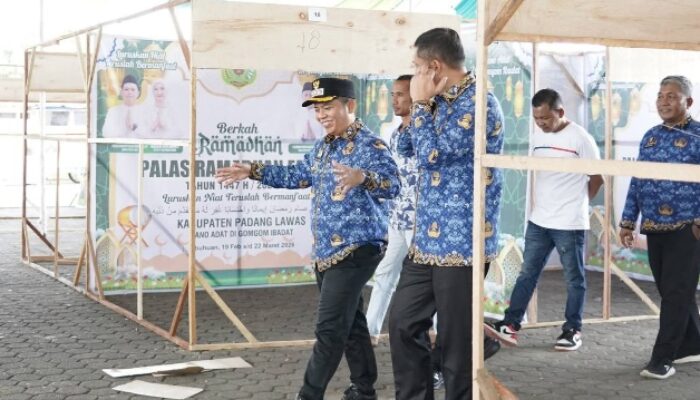Bupati Dan Wakil Bupati Padanglawas Tinjau Persiapan Ramadhan Fair