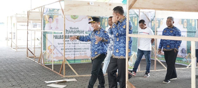 Bupati Dan Wakil Bupati Padanglawas Tinjau Persiapan Ramadhan Fair