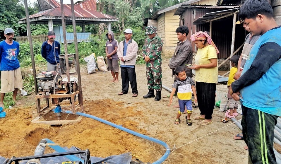 Doa Bersama Awali Persiapan Sumur Bor TMMD Di Dusun Raya Mas