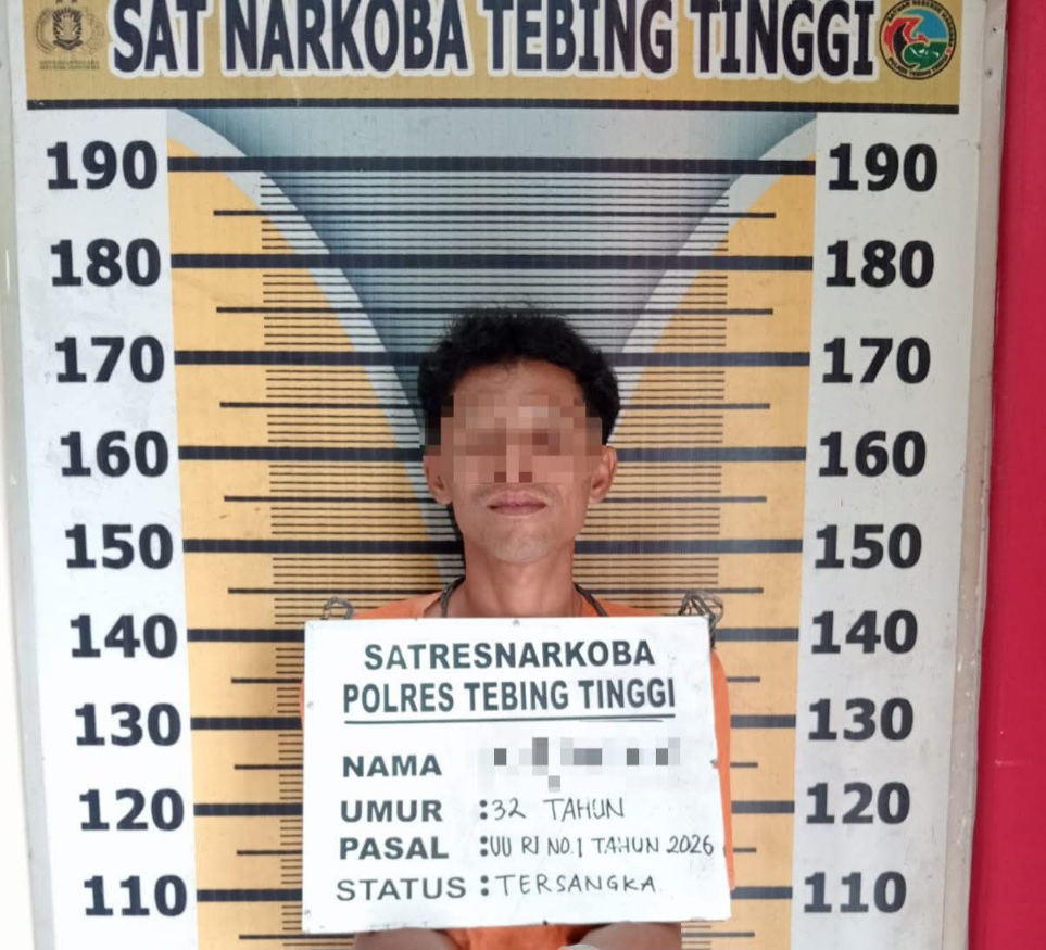 Polres Tebingtinggi Tangkap Pria Pemilik Sabu Di Bandar Khalifah