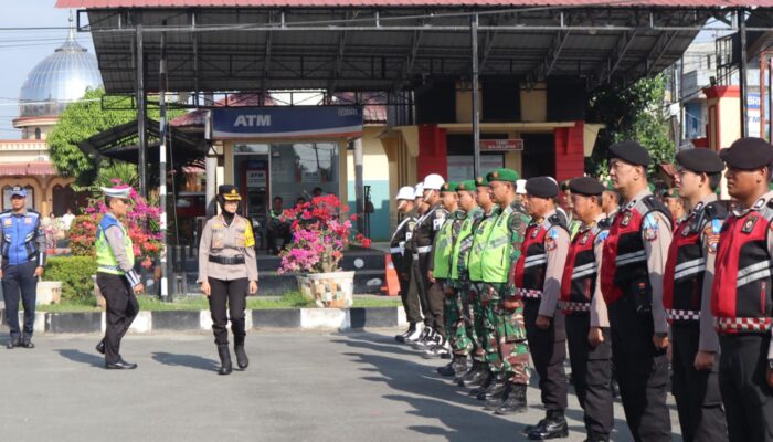 Siap Jaga Kamseltibcarlantas Jelang Lebaran, Polres Deliserdang Gelar Apel Pasukan Operasi Keselamatan Toba 2026