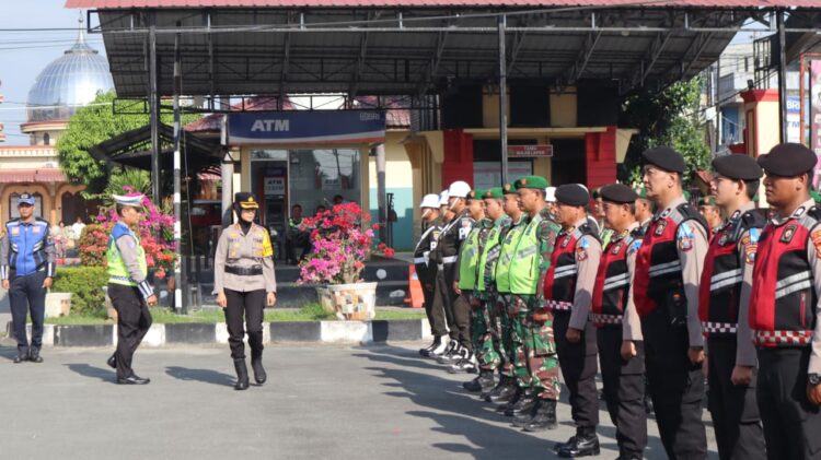 Siap Jaga Kamseltibcarlantas Jelang Lebaran, Polres Deliserdang Gelar Apel Pasukan Operasi Keselamatan Toba 2026