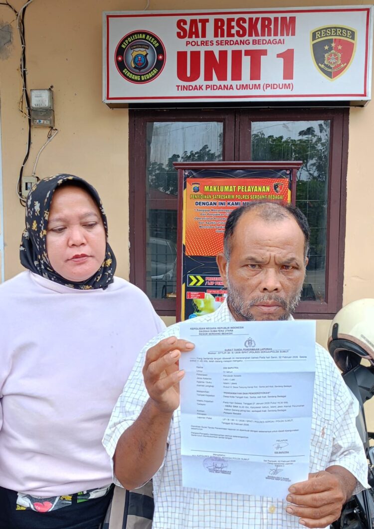 Dituduh Curi Getah Dan Dianiaya, Tukang Ojek Laporkan Oknum Security PTPN IV Sarang Giting Ke Polres Sergai