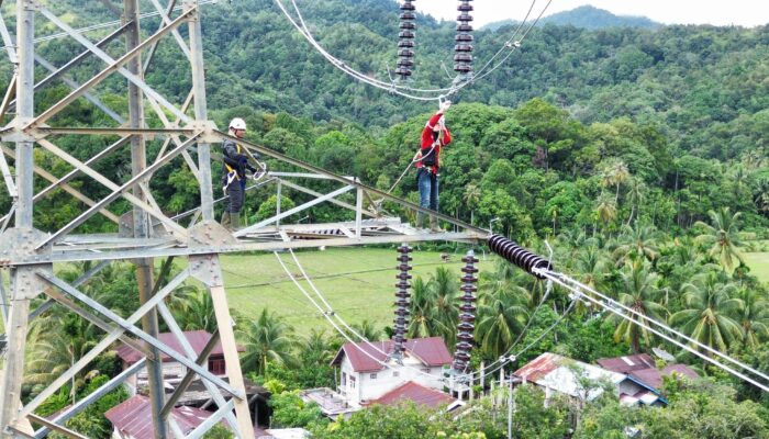 PLN UIP Sumbagut Energize SUTT 150 kV Blangpidie–Tapak Tuan