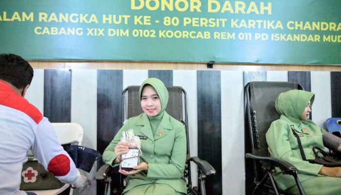 Kodim Pidie Tambah Stok PMI 121 Kantong Darah