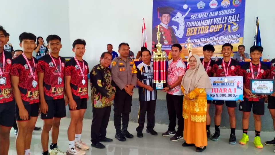 SMKS Martabe Sipirok Juara Voli Rektor Cup I UGNP