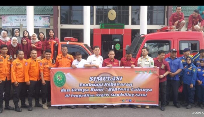 PN Mandailing Natal Gelar Simulasi Bencana, Antisipasi Wilayah Rawan Gempa