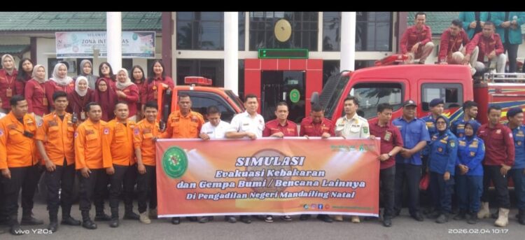 PN Mandailing Natal Gelar Simulasi Bencana, Antisipasi Wilayah Rawan Gempa