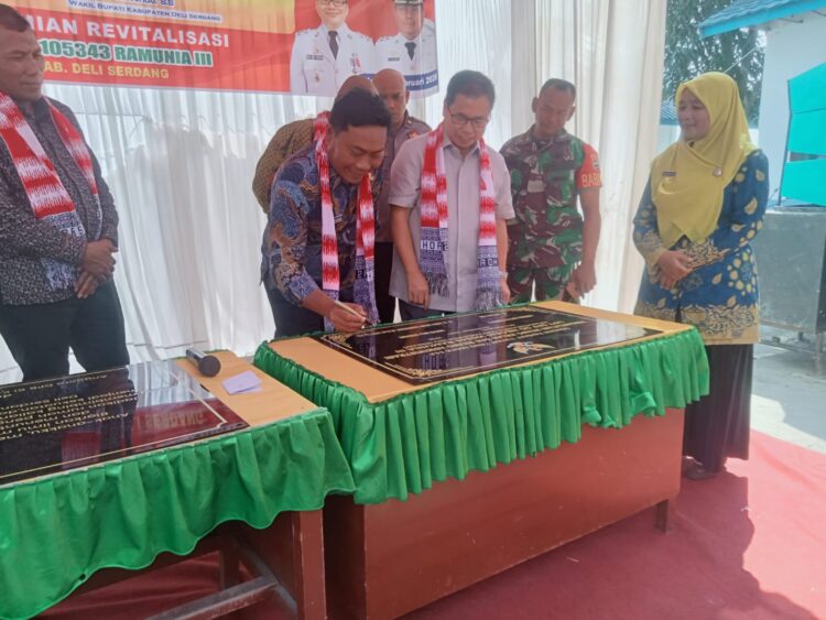 Wabup Deliserdang dan Sofyan Tan Resmikan Revitalisasi SDN 105343 Pantai Labu
