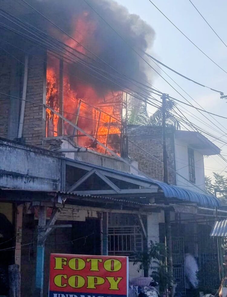 Ruko di Jalan Pahlawan Tanjung Beringin Terbakar, Diduga Korsleting Listrik