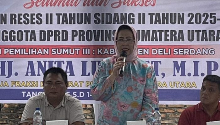 Anggota DPRD Sumut Hj. Anita Lubis Serap Aspirasi Warga Desa Pasar VI Kualanamu