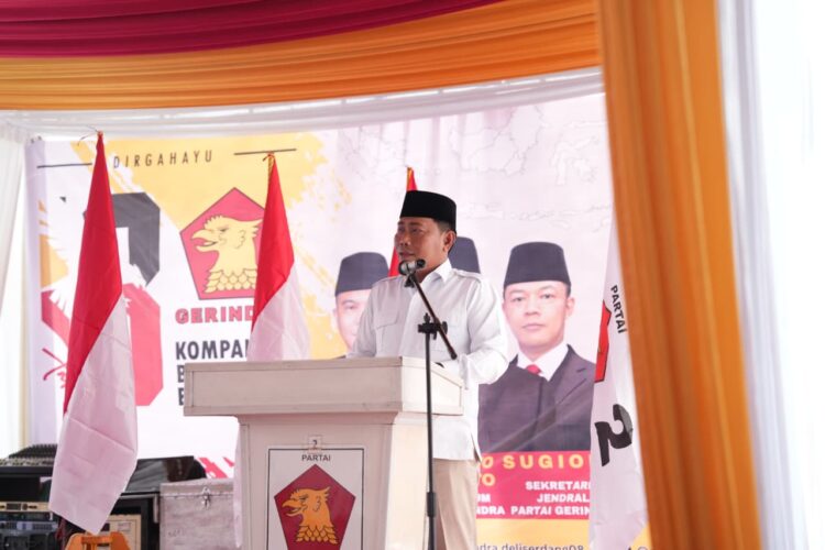 HUT Partai Gerindra Ke 18, Wabup Deliserdang: Kompak Bergerak Memberi Dampak Kepada Masyarakat