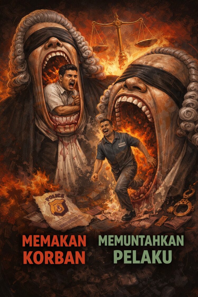 Ketika Hukum “Memakan Korban” dan “Memuntahkan Pelaku”